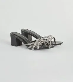 Windsor. Time To Sparkle Rhinestone Low-Heel Mules