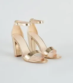 Windsor. Party Savvy Metallic Block Heels