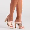 Windsor. Raise The Bar Strappy Block Heel Mules -Bridal Dresses popular shop 07401 4403 1