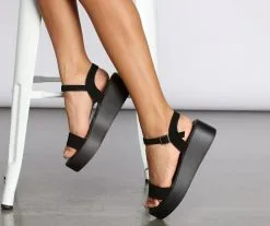 Windsor. Standing Tall Flat Platform Sandals