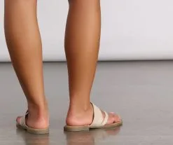 Windsor. Step Out Faux Leather Flat Sandals -Bridal Dresses popular shop 07404 0527 3