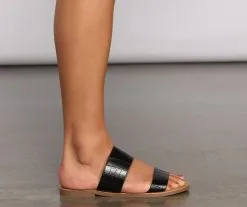 Windsor. Wide Fit Double Band Croc-Embossed Sandals -Bridal Dresses popular shop 07404 0778 5