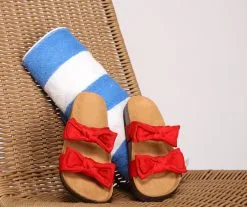 Windsor. Stylish Stunner Double Strap Bow Sandals