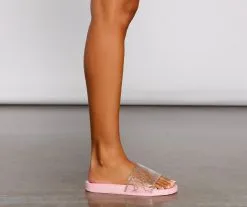 Windsor. Pool Party Rhinestone PVC Slides -Bridal Dresses popular shop 07404 0964 4