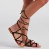 Windsor. Miss Lace-Up Flat Sandals