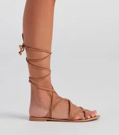 Windsor. Miss Lace-Up Flat Sandals -Bridal Dresses popular shop 07404 0977 1