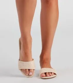 Windsor. Summer Stroll Woven Slide Sandals