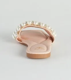 Windsor. Hidden Treasure Faux Pearl Slide Sandals -Bridal Dresses popular shop 07404 1083 4