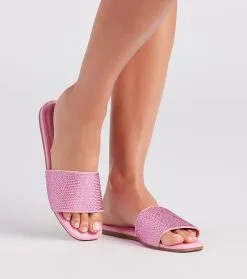 Windsor. Shine Away Rhinestone Flat Sandals