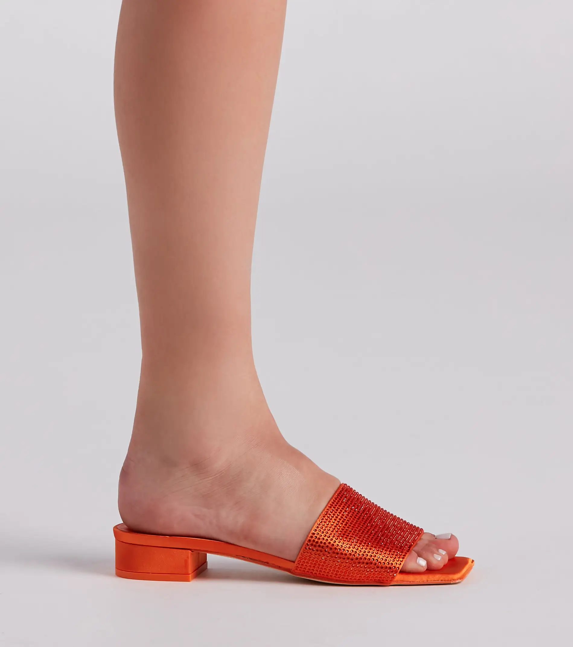 Windsor. Fab And Trendy Rhinestone Low Heel Mules 5 Windsor. Fab And Trendy Rhinestone Low Heel Mules - Image 3