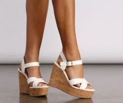 Windsor. Cross My Heart Cork Wedges