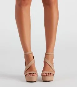 Windsor. Bold Ambition Nubuck Strap Wedges -Bridal Dresses popular shop 07406 0303 3