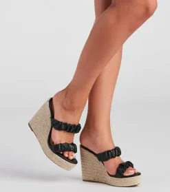 Windsor. Endless Chic Faux Leather Espadrille Wedges -Bridal Dresses popular shop 07406 0307 1