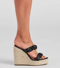 Windsor. Endless Chic Faux Leather Espadrille Wedges -Bridal Dresses popular shop 07406 0307 4